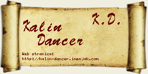 Kalin Dancer vizit kartica